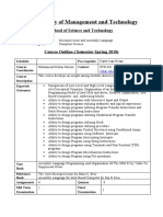 Microprocessor Course Outline 2019