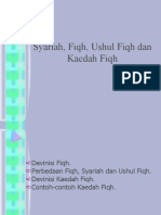 Syariah, Fikih, Usul Fikih Dan Kaedah Fikih