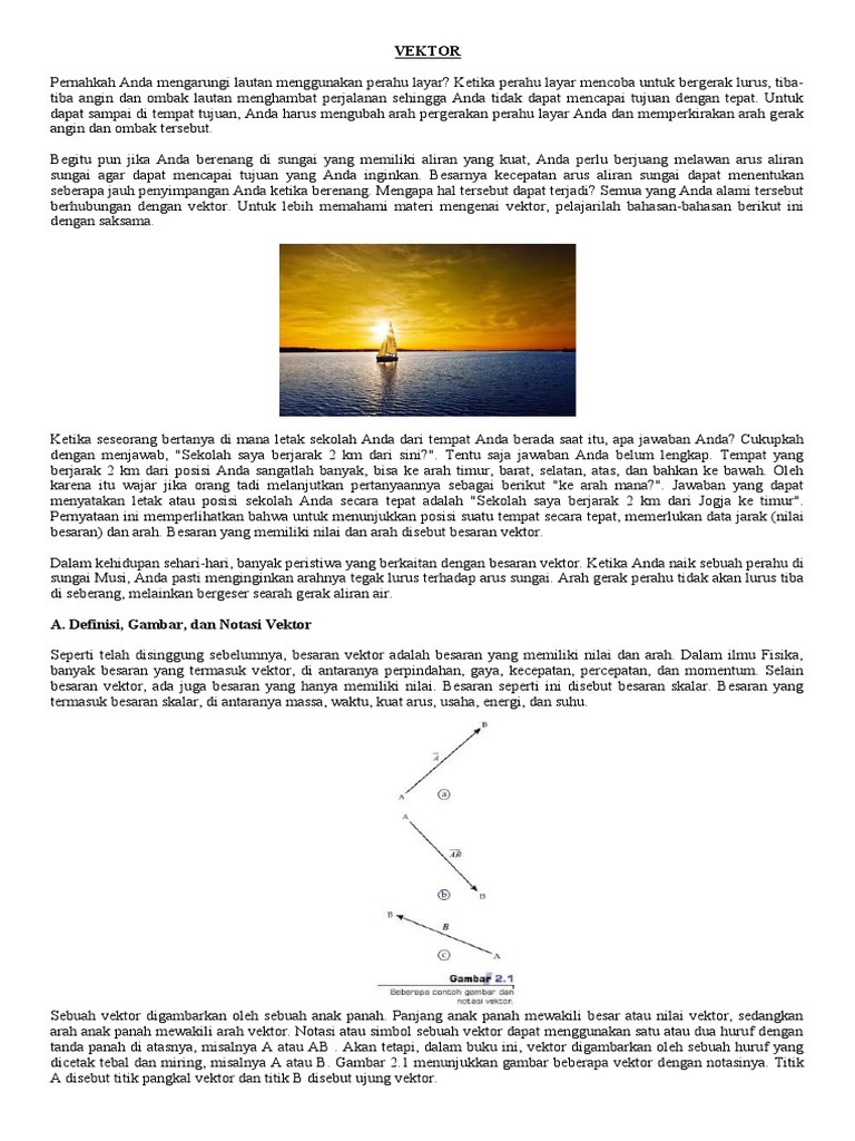 Materi Vektor Dan Penjumlahan Vektor
