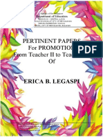 Pertinent Papers For Promotion From Teacher II To Teacher III of
