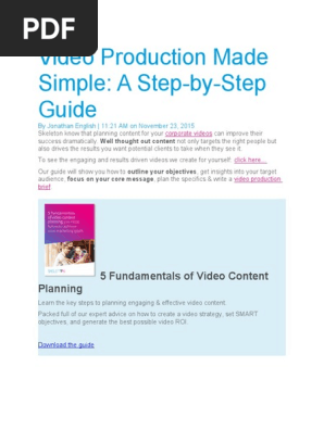 Video Production Made Simple