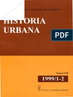 Historia Urbana, Tomul VII, 1999, 1-2