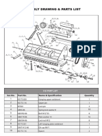 Assembly Drawing & Parts List: Ser - No. Part No. Name & Specification Quantity