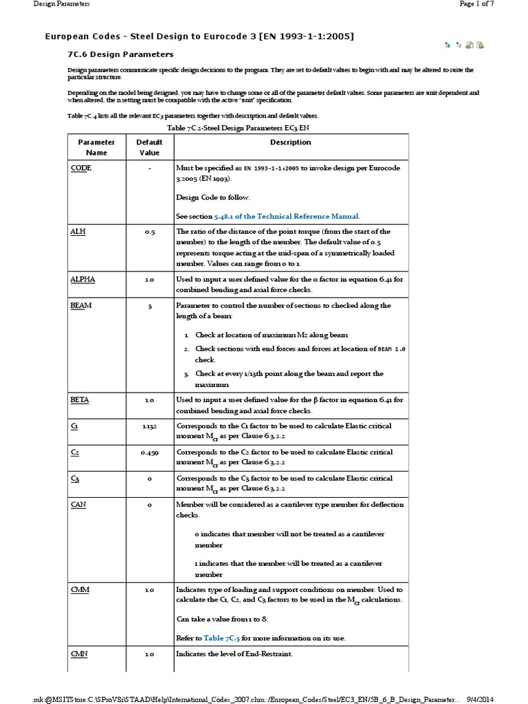 European Codes - Steel Design To Eurocode 3 (EN 1993-1-1:2005) | PDF ...