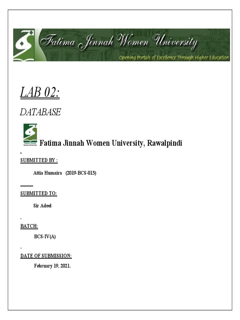 DB Lab 02 | PDF | Business