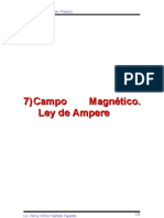 Cap 7 Campo Magnético.  Ley de Ampere