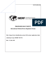 Proposed Document: International Medical Device Regulators Forum