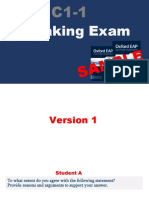 SAMPLE Speaking Exam C1-1