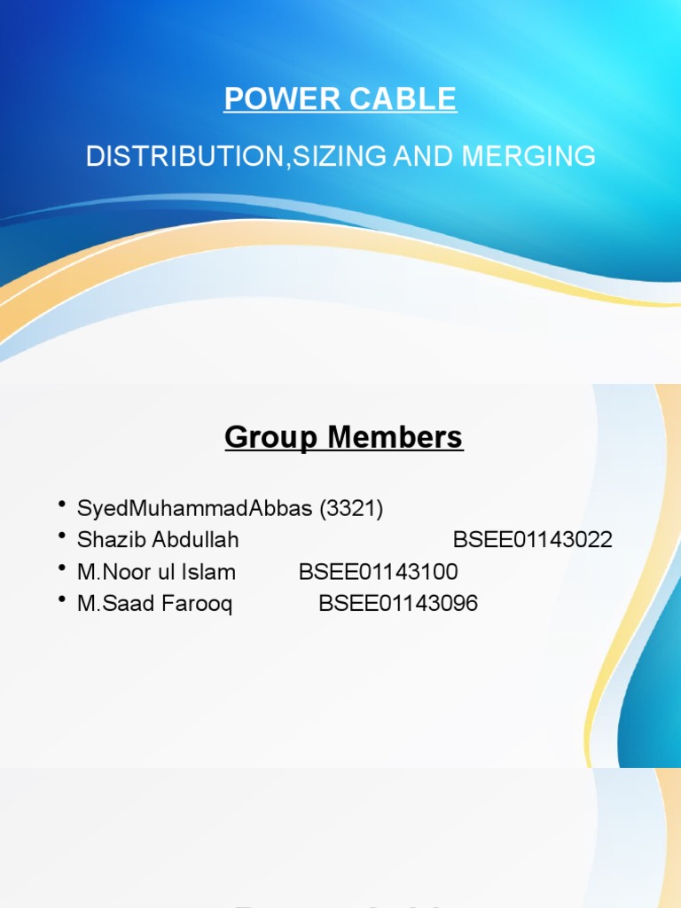 Understanding Power Cable Types, Sizes, Distribution and Voltage Drop