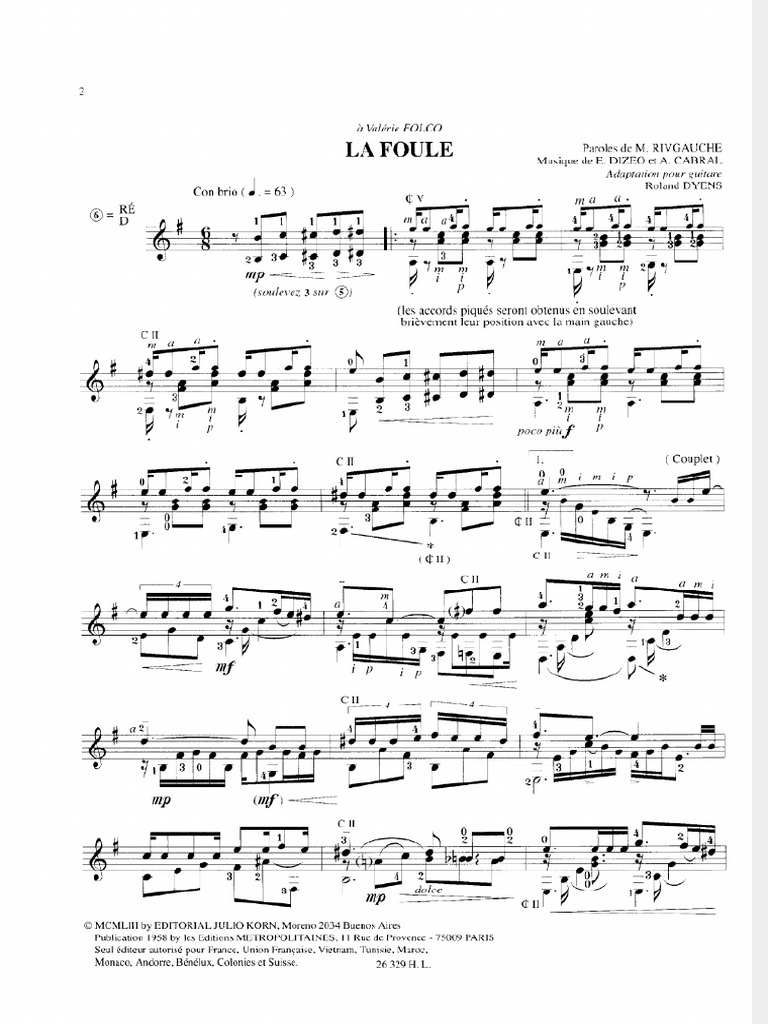 Roland Dyens 楽譜 Roland Dyens 楽譜 Roland Dyens sheet music by