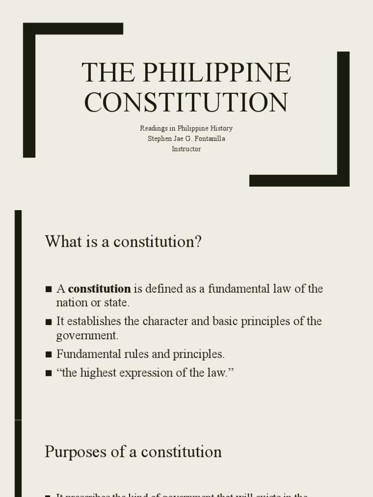 Overview of the Philippine Constitution | PDF | Constitution | Justice