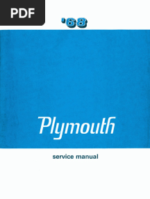 1968 Plymouth Service Manual