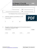 AQA 60 Mins 50 Marks: End of Chapter 2 Test (B)