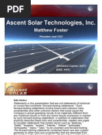 Download Ascent Solar Investor Presentation by mdv31500 SN499945 doc pdf