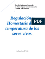 Regulacón y Homestasis de La Temperatrura..