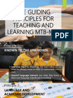 The Guiding Principles For Teaching and Learning Mtb-Mle