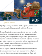 Carta de Papá Noel a Daniel sobre su comportamiento y regalos de Navidad
