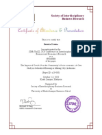 Certificate of Presentation 2