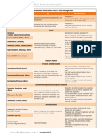 Generic (Brand) Name Use Considerations: Table of Selected Medications Used in Pain Management