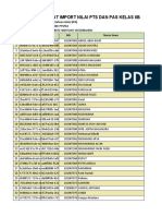 Format Import Nilai Pts Dan Pas Kelas 8B