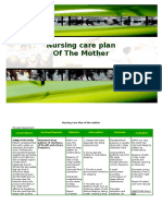 Nursing Care Plan of the Mother