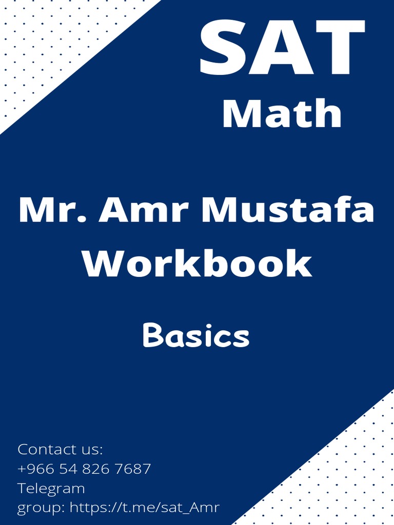 SAT Math Notes by Mr. Amr Mustafa | PDF | Slope | Trigonometric Functions