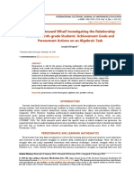 Persevering Toward What? Investigating The Relationship Between Ninth-Grade Students' Achievement Goals and Perseverant Actions On An Algebraic Task