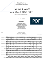 Clap Your Hands and Stamp Your Feet - Dizzy Stratford [Flexible Saxophone Ensemble] - Score & Parts