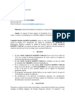 Carta Al Banco Agrario