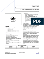 TDA7376B: 2 X 35 W Power Amplifier For Car Radio