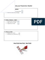 Preparing Presentation Checklist