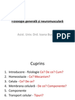 Fiziologie Generală Și Neuromusculară: Asist. Univ. Drd. Ioana Buculei