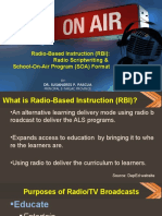 Radio-Based Instruction (RBI) : Radio Scriptwriting & School-On-Air Program (SOA) Format
