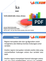 Regresi Linear Dan Analisis Korelasi