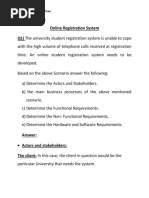 Online Registration System Q1) The University Student Registration System Is Unable To Cope