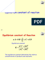 Equilibrium Constant of Reaction