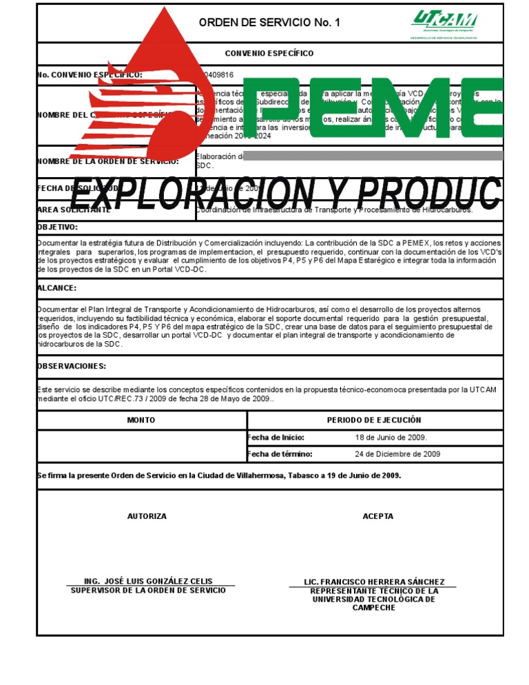 Formato de Orden de Servicio