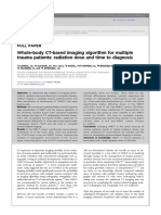 Whole-Body CT-based Imaging Algorithm For Multiple Trauma Patients: Radiation Dose and Time To Diagnosis