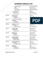 Statewide Candidate Address List