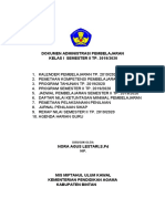 Administrasi Pembelajaran K13 Kelas 1 Semester 1 2019.2020