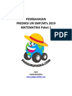 Pembahasan Prediksi UN Matematika SMP MTs 2019 Paket 1