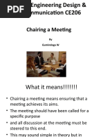 Chairing A Meeting