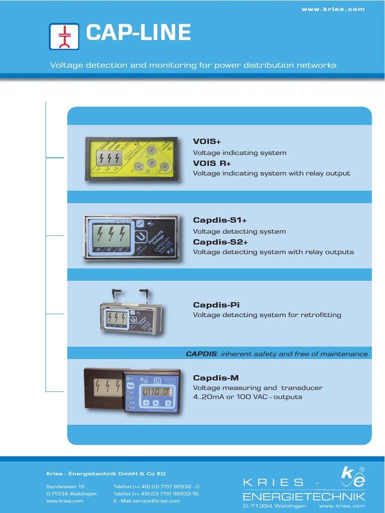 Capdis S2+ Voltage Detection Overview | PDF | Relay | Power (Physics)