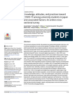 Knowledge, Attitudes, and Practices Toward COVID-19 Among University Students in Japan and Associated Factors: An Online Cross-Sectional Survey