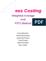 Process Costing: Weighted Average and FIFO Method