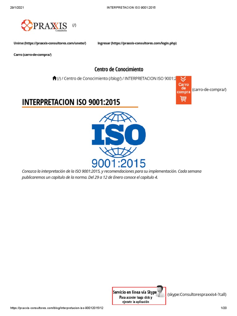 Interpretacion Iso 9001 - 2015 | PDF | Gestión de la calidad | Calidad ...