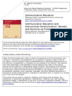 Communication Education: To Cite This Article: Sherwyn Morreale, Philip Backlund & Leyla Sparks (2014) Communication