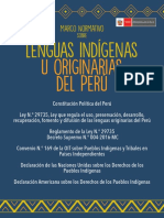 Libro de Bolsillo Lenguas Indígenas U Originarias Del Perú - Marco Normativo (Junio 2019)