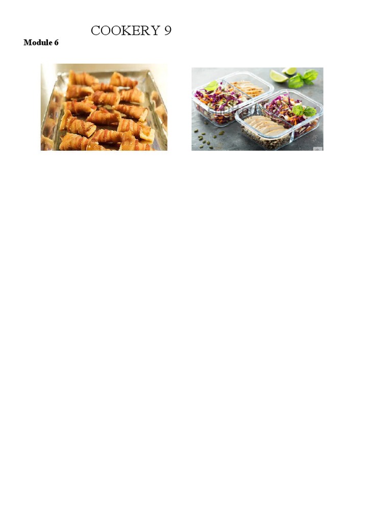 Cookery 9 Module 6 | PDF | Hors D'oeuvre | Foods