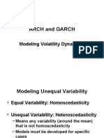 Arch and Garch: Modeling Volatility Dynamics